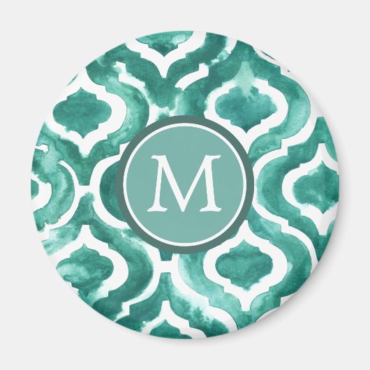 Monogram | Aquamarine Motif IV Magneet (Voorkant)