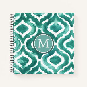 Monogram   Aquamarine Motif IV Notitieboek