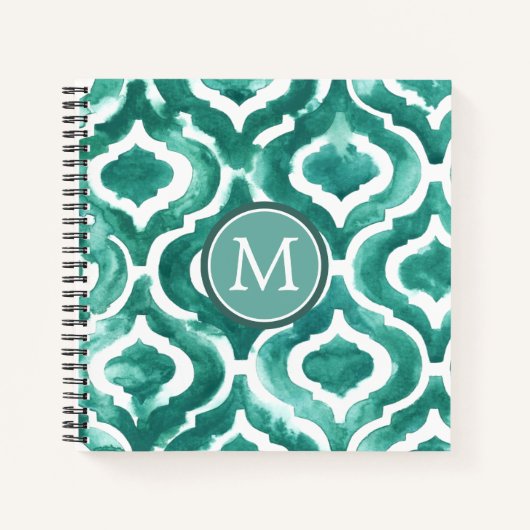 Monogram | Aquamarine Motif IV Notitieboek (Voorkant)