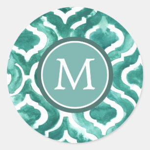 Monogram Aquamarine Motif IV Ronde Sticker