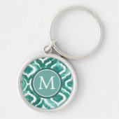 Monogram | Aquamarine Motif IV Sleutelhanger (Voorkant)