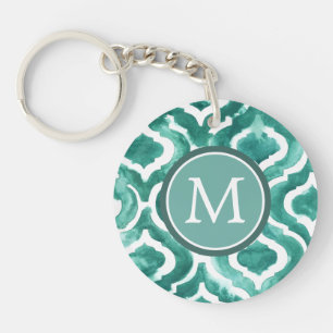 Monogram   Aquamarine Motif IV Sleutelhanger