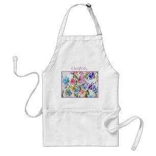 Monogram Aquarel Grille Vlinders Standaard Schort