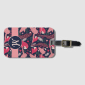 Monogram ara Parrot Red Tropical verlofpatroon Bagagelabel (Voorkant (horizontaal))