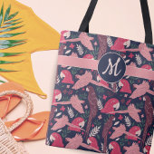 Monogram ara Parrot Red Tropical verlofpatroon Tote Bag