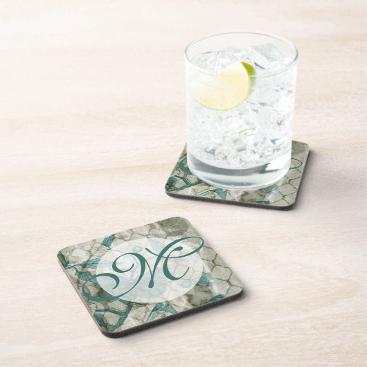 Monogram | Arabesque Butterflies V Bier Onderzetter (Rechterzijde)