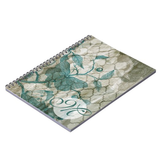 Monogram | Arabesque Butterflies V Notitieboek (Linkerzijde)