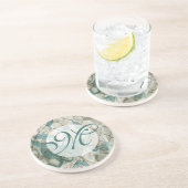 Monogram | Arabesque Butterflies V Zandsteen Onderzetter (Zijkant)