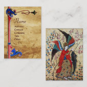 Monogram ARCHANGEL RAPHAEL EN FISH PARCHCHANGEL Visitekaartje (Voorkant / Achterkant)