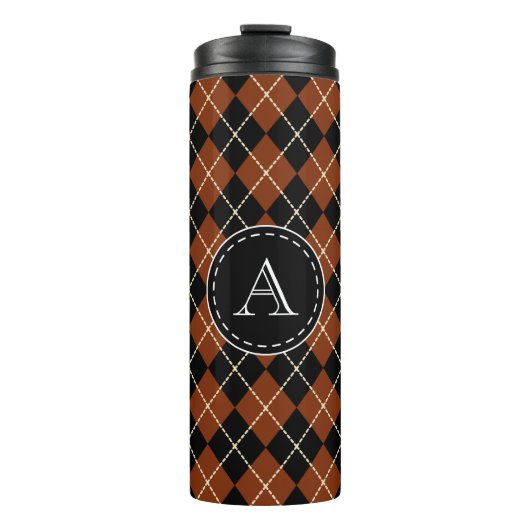 Monogram Argyle Coffee Tumbler Thermosbeker (Voorkant)