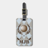 Monogram Argyle Golf Crest Bagagelabel (Voorkant verticaal)