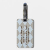 Monogram Argyle Golf Crest Bagagelabel (Achterkant verticaal)