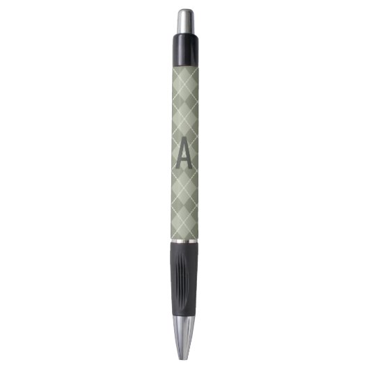 Monogram Argyle Schrijfpenset Geschenk Pen (Voorkant Verticaal)