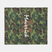 Monogram Army Camouflage Kinder Fleece Deken (Voorkant (Horizontaal))