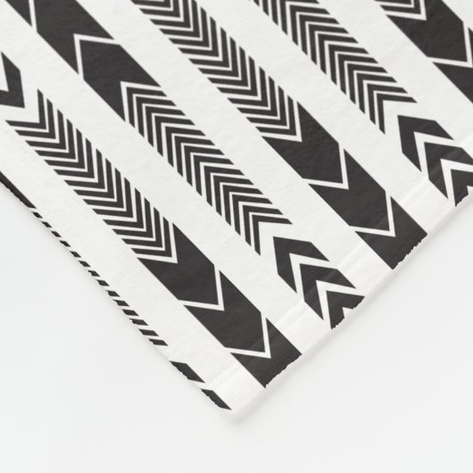 Monogram Arrow Herringbone Fleece Deken (Hoek)