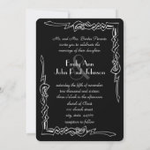 Monogram Art Deco Wedding Uitnodiging (Achterkant)