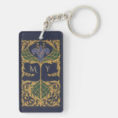 Monogram Art Nouveau Bookish Sleutelhanger (achterkant)