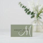 Monogram Artichoke kleur achtergrond Visitekaartje (Staand voorkant)