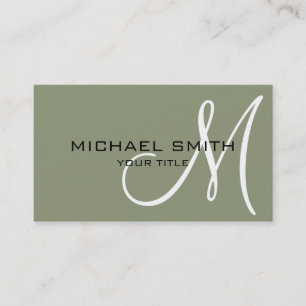 Monogram Artichoke kleur achtergrond Visitekaartje