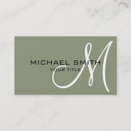Monogram Artichoke kleur achtergrond Visitekaartje (Voorkant)