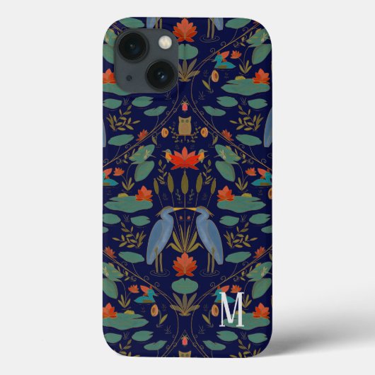Monogram Arts & Crafts Heron iPhone / iPad-hoesje Case-Mate iPhone Case (Achterkant)