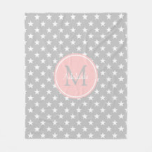 Monogram ash Gray en Baby Roze Stars