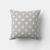 Monogram ash Gray en Baby Roze Stars Kussen (Achterkant)
