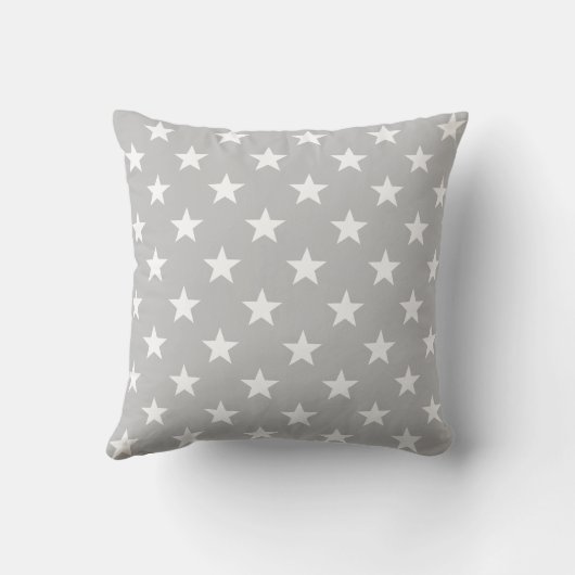 Monogram ash Gray en Baby Roze Stars Kussen (Achterkant)