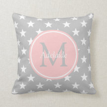 Monogram ash Gray en Baby Roze Stars