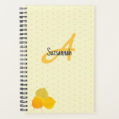Monogram & Aspen laat polka dot patroon op maat Planner (Voorkant)