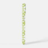 Monogram Atlantis Green Star Damast op Wit iPhone 15 Case (Rechterkant)