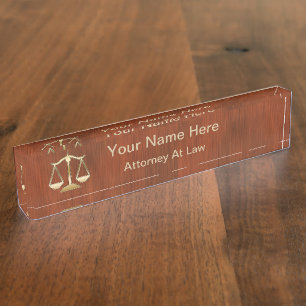 Monogram Attorney Executive Name Bord Naambordje