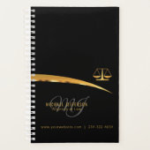 Monogram Attorney to Law - Black and Gold Planner (Voorkant)