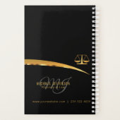 Monogram Attorney to Law - Black and Gold Planner (Achterkant)