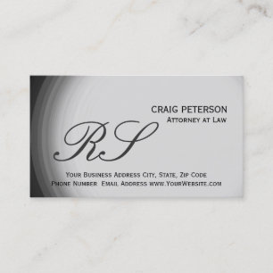 Monogram Attorney to Law Black Visitekaartje