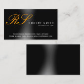 Monogram Attorney to Law Black Visitekaartje (Voorkant / Achterkant)