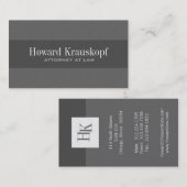 Monogram Attorney Visitekaartjes (Voorkant / Achterkant)