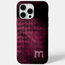 Monogram  aubergine en pruim Argyle iPhone 15 Pro Max Hoesje