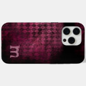 Monogram aubergine en pruim Argyle Case-Mate iPhone Case (Achterkant (horizontaal))