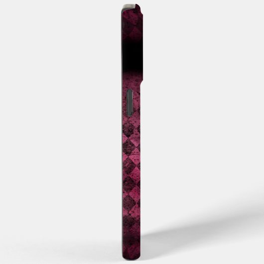 Monogram  aubergine en pruim Argyle Case-Mate iPhone Case (Achterkant / Rechts)