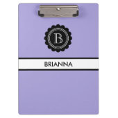 Monogram Aura Indigo en Zwart Klembord (Voorkant)