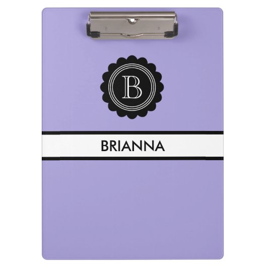 Monogram Aura Indigo en Zwart Klembord (Voorkant)