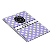 Monogram Aura Indigo en Zwarte Polka Dot Notitieboek (Rechterzijde)
