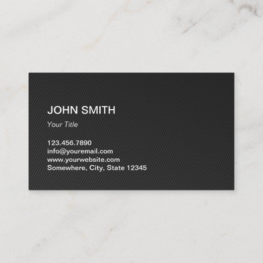 Monogram Automobiel Professionele Metaalauto Visitekaartje (Achterkant)