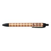 Monogram | Autumn-Fall Plaid Pattern Ink Zwarte Inkt Pen (Bodem)