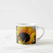 Monogram Autumn Sunflower Foto print 6oz Espresso Kop (Rechts)