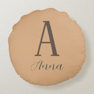 Monogram Autumn vibe Rond Kussen