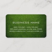 Monogram avocado lederen look visitekaartje (Achterkant)
