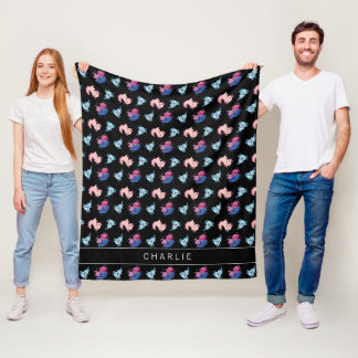 Monogram Axolotl Patroon Fleece Deken