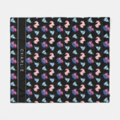 Monogram Axolotl Patroon Fleece Deken (Voorkant (Horizontaal))